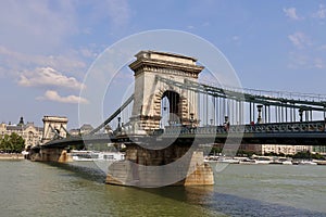 The SzÃÂ©chenyi Chain Bridge,Budapest photo